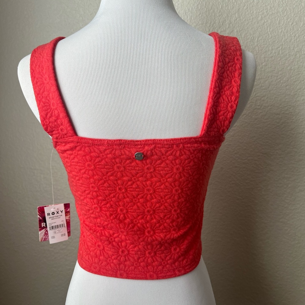 NWT Roxy Floral Embossed Tank Top, S - Picture 4 of 8
